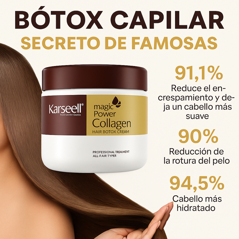 ¡Brillo y Fuerza Instantáneos! Mascarilla Karseell Collagen para Pelos Radiantes | Formato de 100 ml o 500 ml